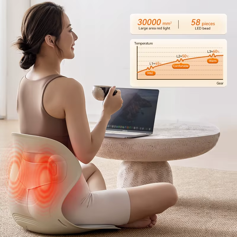 Pro Wireless Red Light Lumbar Correction Seat (5000mAh) | Massage Supplies Wholesale - Image 3