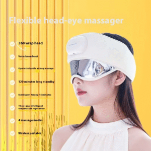 Immersive White Noise Sleep Therapy Head Massager | Heated Air Compression Helmet | OEM Wellness Solutions