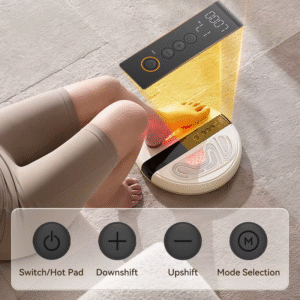 Smart Voice-Controlled EMS Foot Massager with Red Light Therapy & Rotating Nodes | OEM/ODM Available
